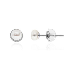 Boucles d'oreilles en argent et Perle de culture d'eau douce