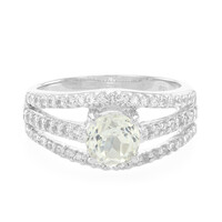 Bague en argent et Kunzite jaune canari