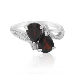 Bague en argent et Grenat