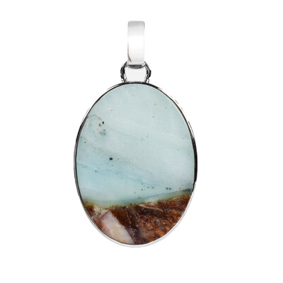 Pendentif en argent et Calcédoine du Pacifique