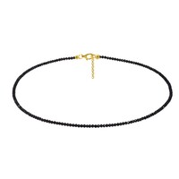 Collier en argent et Tourmaline noire