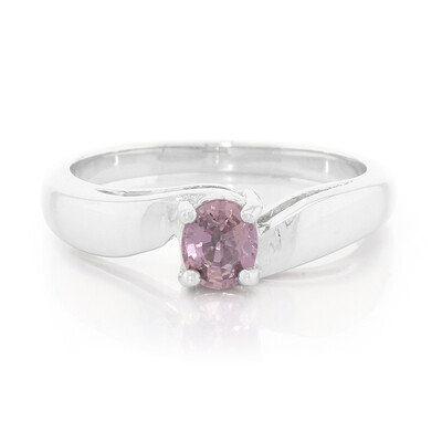 Bague en argent et Saphir pourpre de Ceylan non chauffé