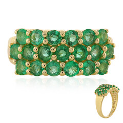 Bague en or et Emeraude d'Ethiopie