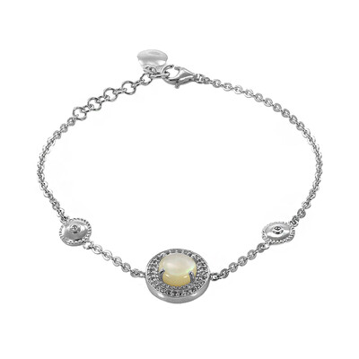 Bracelet en argent et Coquillage d'Abalone