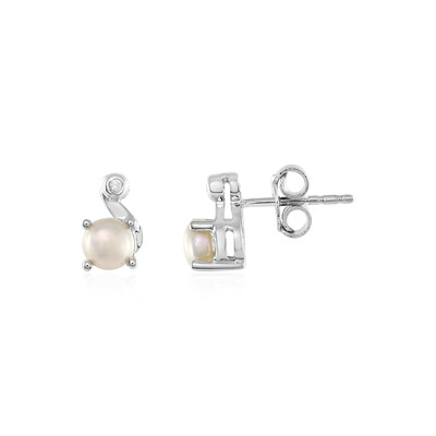 Boucles d'oreilles en argent et Perle de culture d'eau douce