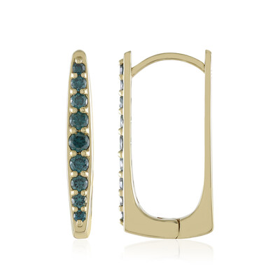 Boucles d'oreilles en or et Diamant VS1 bleu