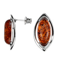 Boucles d'oreilles en argent et Ambre baltique