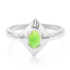 Bague en argent et Chrysoprase impériale