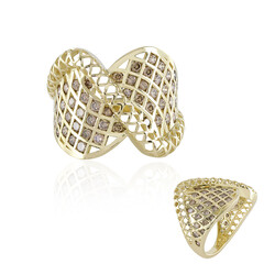 Bague en or et Diamant champagne I2 (Ornaments by de Melo)