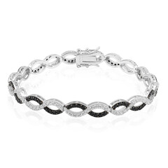 Bracelet en argent et Spinelle noir
