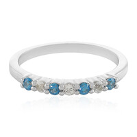 Bague en argent et Zircon bleu