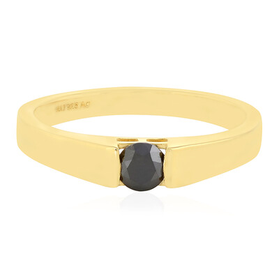 Bague en argent et Diamant noir