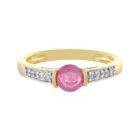 Bague en argent et Saphir rose de Madagascar