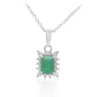 Collier en argent et Emeraude du Brésil