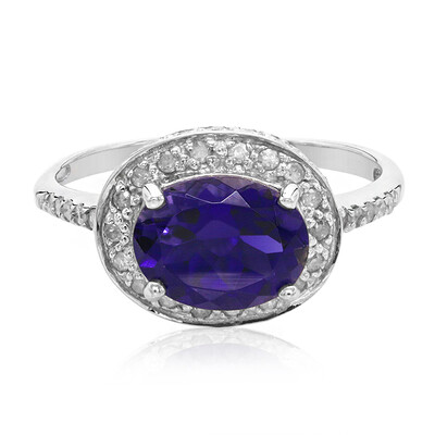 Bague en argent et Iolite de Ceylan