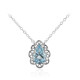 Collier en argent et Topaze bleu ciel