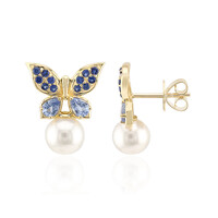 Boucles d'oreilles en or et Perle d'Akoya (Michelle Albala)