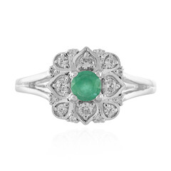 Bague en argent et Emeraude d'Ethiopie