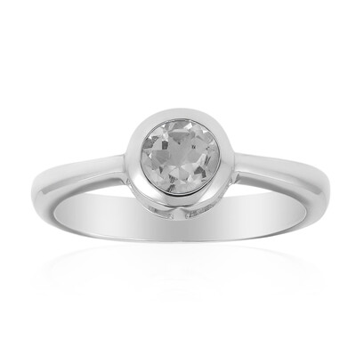 Bague en argent et Topaze blanche