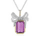 Pendentif en argent et Fluorite rose (Gems en Vogue)