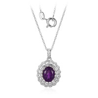 Collier en argent et Améthyste de Zambie