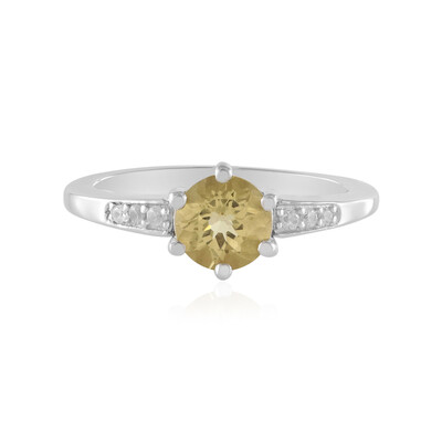 Bague en argent et Béryl jaune