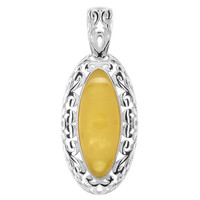 Pendentif en argent et Ambre baltique
