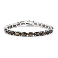 Bracelet en argent et Quartz fumé