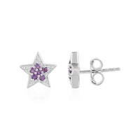 Boucles d'oreilles en argent et Améthyste