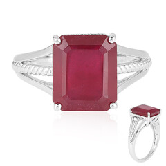 Bague en argent et Rubis de Madagascar
