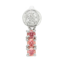 Pendentif en argent et Saphir Padparadscha