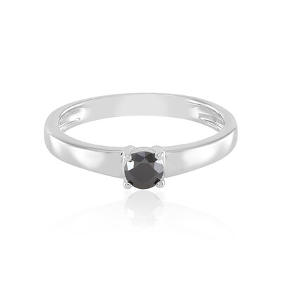 Bague en argent et Diamant noir