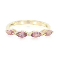 Bague en or et Saphir Padparadscha non chauffé