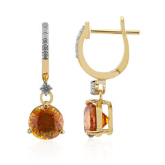 Boucles d'oreilles en or et Sphalérite