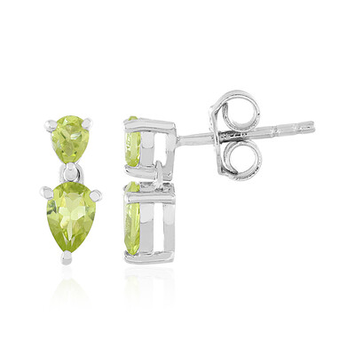 Boucles d'oreilles en argent et Péridot