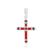 Pendentif en argent et Grenat du Mozambique