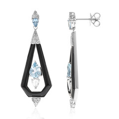 Boucles d'oreilles en or et Aigue-Marine du Brésil AAA (CIRARI)