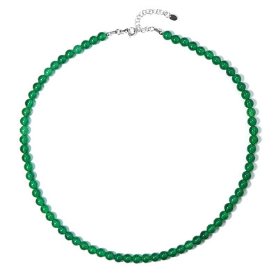 Collier en argent et Onyx vert