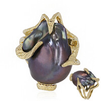 Bague en argent et Perle de culture d'eau douce (TPC)