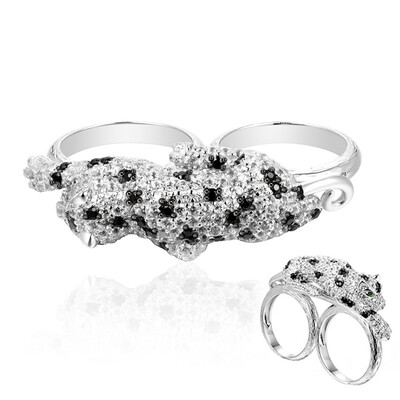 Bague en argent et Spinelle noir (Dallas Prince Designs)