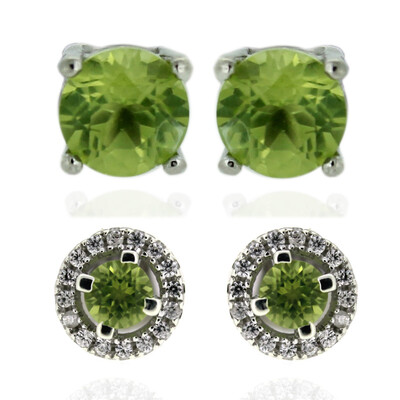 Boucles d'oreilles en argent et Péridot