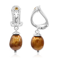 Clip d'oreille en argent et Perle de culture d'eau douce (TPC)