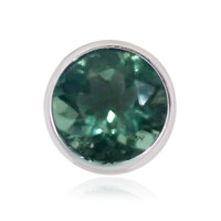 Pendentif en argent et Fluorite bleu pétrole