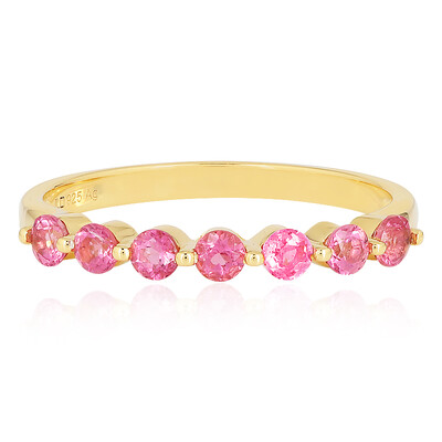 Bague en argent et Tourmaline rose