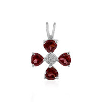 Pendentif en argent et Grenat du Mozambique