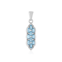 Pendentif en argent et Topaze bleu Suisse