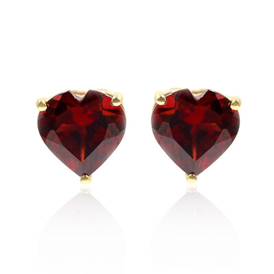Boucles d'oreilles en or et Grenat du Mozambique