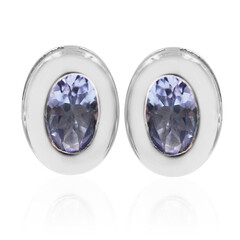Boucles d'oreilles en argent et Tanzanite non chauffée