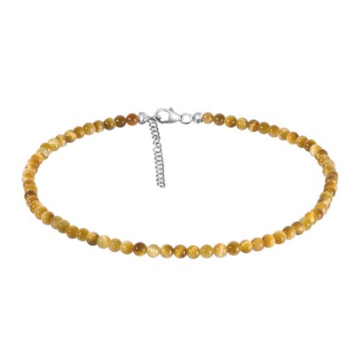 Collier en argent et Œil de Tigre
