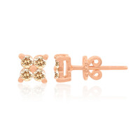 Boucles d'oreilles en or et Diamant rose de France SI1 d'Argyle 
